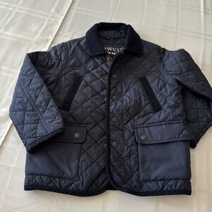 Crew cuts navy quilted jacket